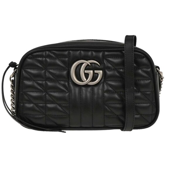 Gucci Black GG Marmont Small Camera Bag 447632.486628 196213 - Picture 1 of 11